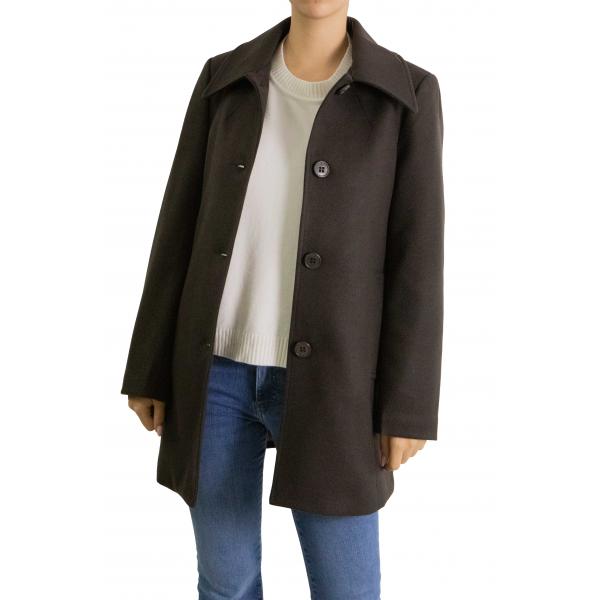 Cappottino corto con cinta e bottoni tinta unita Options